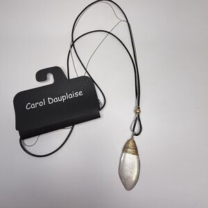 Carol Dauplaise Mixed Metal Pendant Extra Long Necklace New